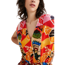 Load image into Gallery viewer, DESIGUAL Lacroix Wrap Jumpsuit - neckline

