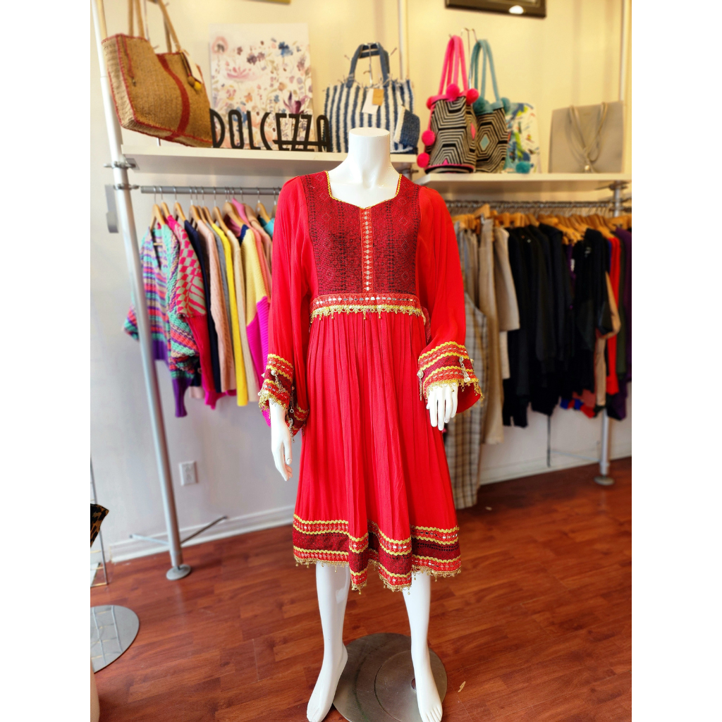 PRE-LOVED Red Ethnic Dress