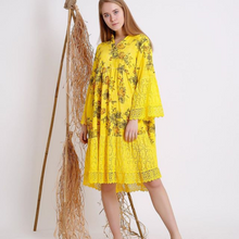 Load image into Gallery viewer, BOHEMIAN FASHIONS Floral Lace Dress - yellow
