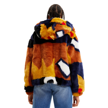 Load image into Gallery viewer, DESIGUAL Multicoloured Plush Coat - back
