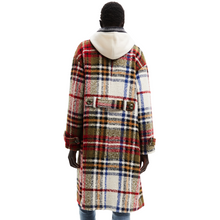 Load image into Gallery viewer, DESIGUAL Plaid Long Coat - back
