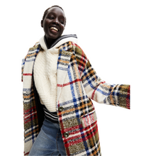 Load image into Gallery viewer, DESIGUAL Plaid Long Coat - close up
