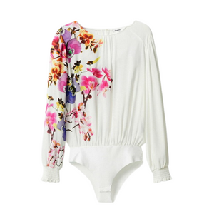 DESIGUAL White Floral Bodysuit - product image
